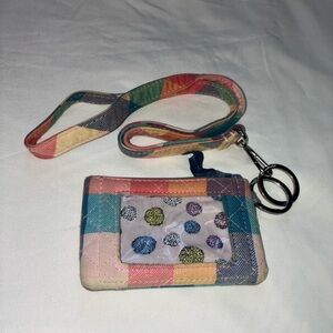 *SOLD ON MERCARI*Vera Bradley Plaid Lanyard & Wallet